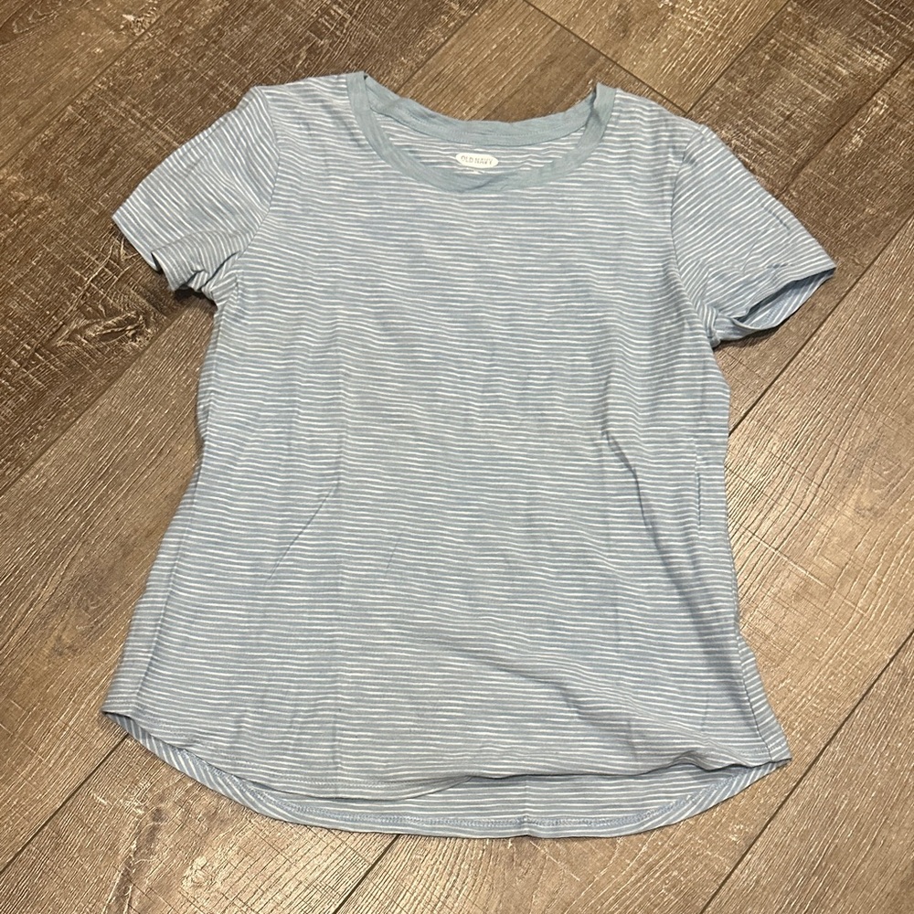 Old Navy Light Blue Striped Tee XS - Everywear
